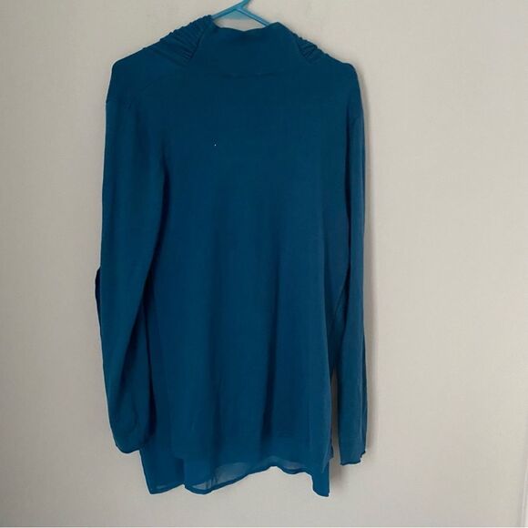 Grace Elements Women’s Cowl Neck Blue Long Sleeve 2 Piece Sweater size S - Picture 5 of 5